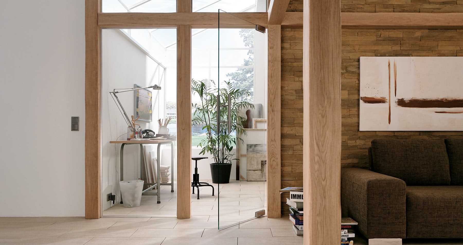 CLASSICA Pendeltür mit Dorma Universal Beschlägen