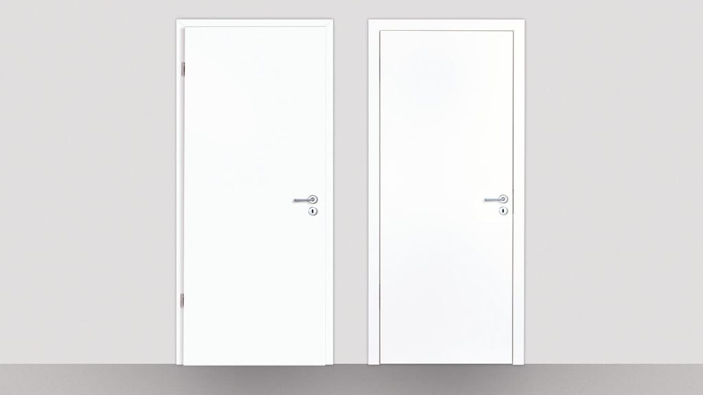 Gefälzte und stumpfe Tür